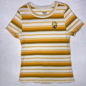Peanuts girls large Woodstock stretch striped tee